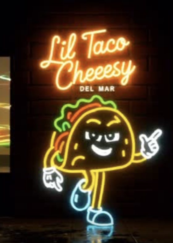 EL TACO DEL MAR Lil Taco Cheesey ネオンサイン